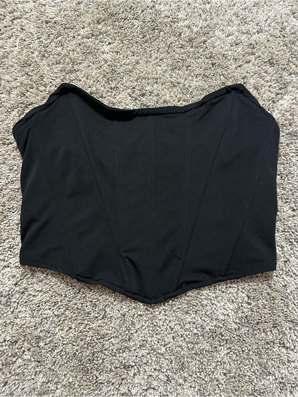 Say What? Black Strapless Corset Style Camisole